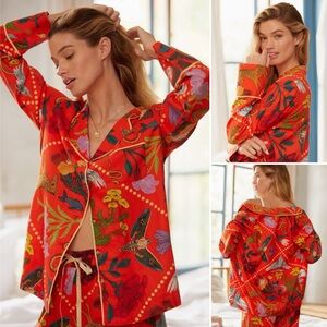 NWT Rosa de Weerd for Anthropologie Flannel Sleep Top